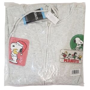 Character Full-Zip Hoodie Sweatshirt Women Holiday Peanuts NWT